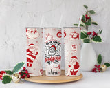 Dear Santa Stop Judging Me Tumbler w/Straw, Winter Tumbler, Christmas Gift For Her, Personalized Christmas Tumbler, Funny Christmas Gift