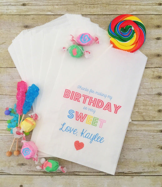 Set of 10* Sweet Shoppe Birthday Favor Bags, Sweet Treats, Candy Buffe –  Murrers Monograms and More