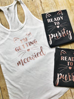 I'm Getting Meowied Tank, Bachelorette Party Shirts, Ready to Purrty Tank, Bridesmaid Gift, Bridesmaid Shirt, Bachelorette Tank Top, Meowied