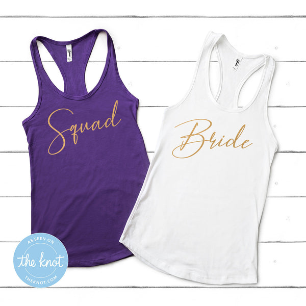 Bride Squad bachelorette shirts, Bachelorette Tanks