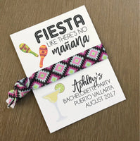 Fiesta like there's no Manana, Bachelorette Party Favors, Hair Tie Favors