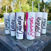 Bridesmaid gift, Custom Tumbler, Insulated Bridesmaid Tumbler, Tall Tumbler, Gift for mom, Sorority Gift,Mother’s Day gift, graduation gift