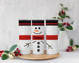 Custom Snowman Tumbler w/Straw, Winter Tumbler, Custom Holiday Tumbler, Christmas Gift For Her, Personalized Christmas Tumbler, Xmas Gift