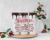 North Pole Christmas Tumbler w/Straw, Winter Tumbler, Christmas Gift For Her, Personalized Christmas Tumbler, Christmas Gift for Child