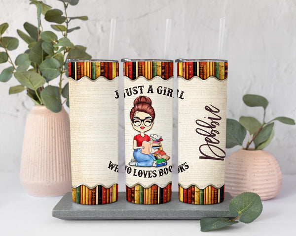 Book Lover Tumbler, Book Tumbler, Librarian Tumbler Gift, Book Lover Gift, Book Lady Tumbler, Librarian Gift, Book Tumbler with straw